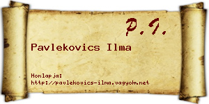 Pavlekovics Ilma névjegykártya